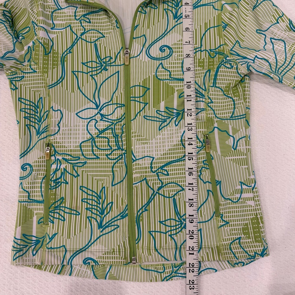 Lucy Hawaiian Print Sun Protection Zip-Up Athletic Jacket Size Small Running - Picture 9 of 16